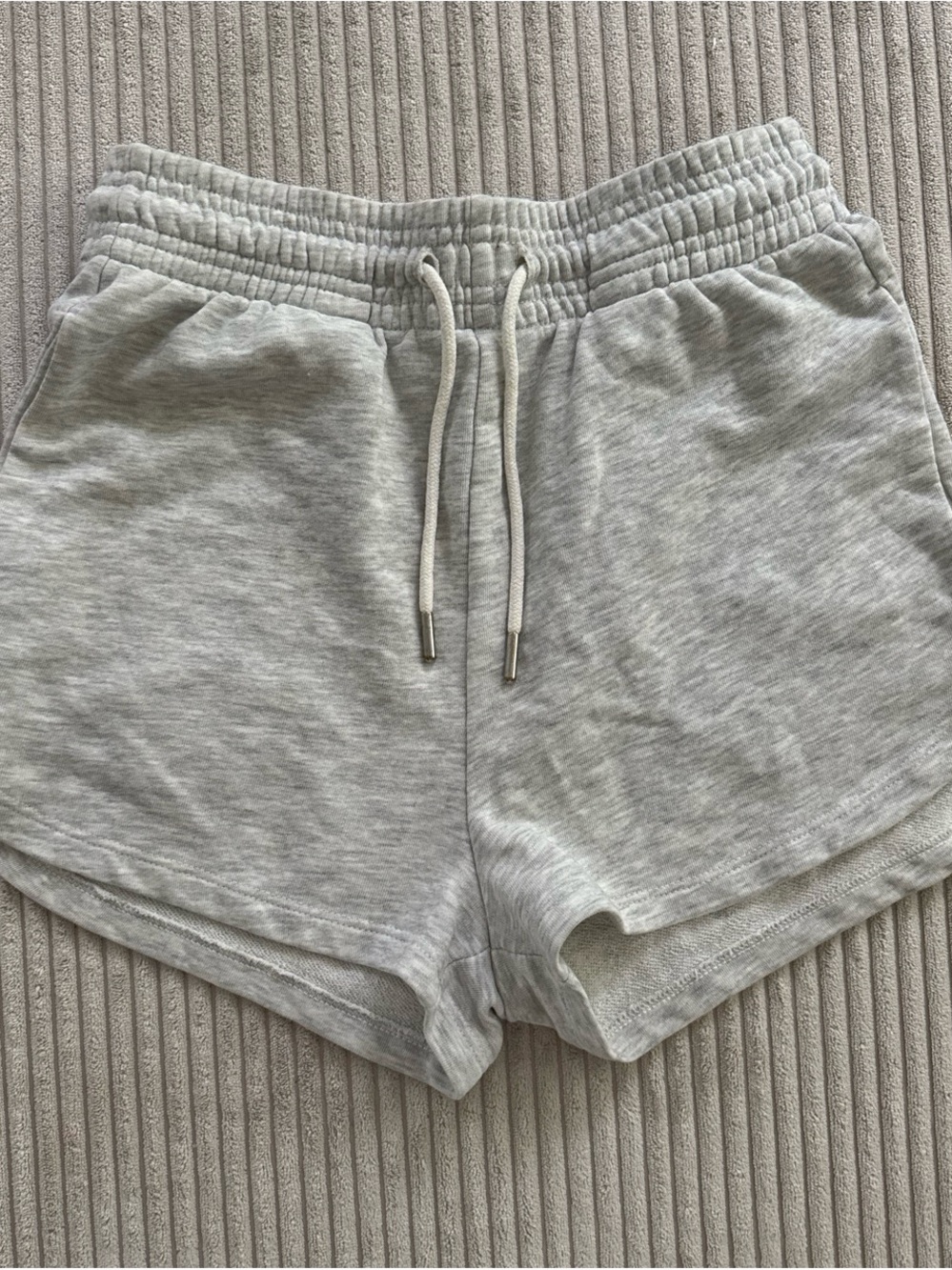 H&M Heather Gray Elastic Drawstring Athletic Shorts